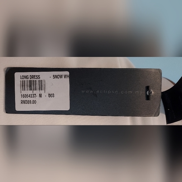 Eclipse Snow White High Neck Long Dress Size M with Flaw - Picture 7 of 13